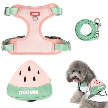 Qpets Dog Harness Vest for Small Breeds with 4 Way Adjustable Straps and Zipper Pouch | Breathable Mesh Comfort image