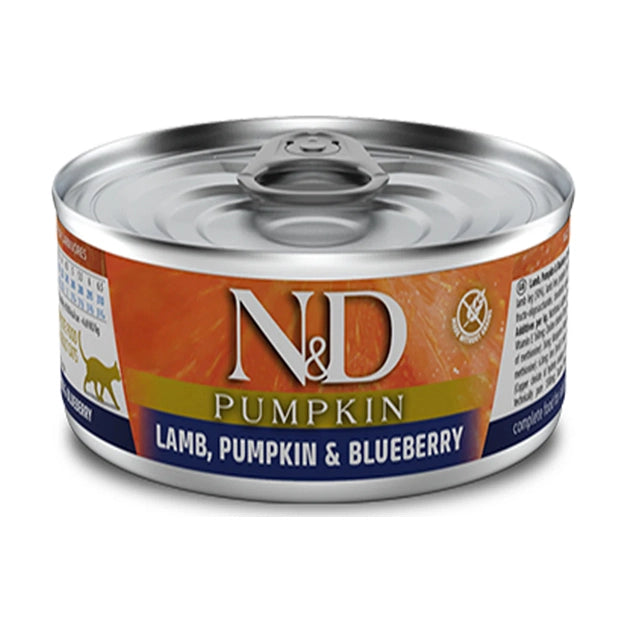 Farmina N&D Pumpkin Lamb Pumpkin And Blueberry Adult Cat Tin