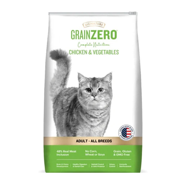 Signature Grainzero Adult All Breed Chicken & Vegetable Cat Dry Food