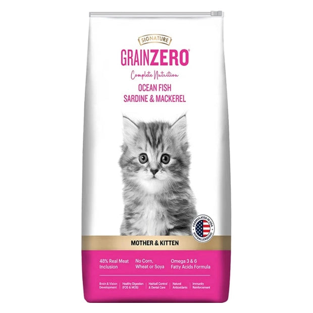Signature Grainzero Mother & Kitten Dry Food - Ocean Fish Sardine & Mackerel Flavour