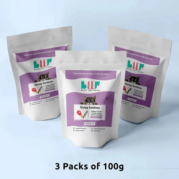 Slurpy Sardines Cat Food Trial Pack - Blep