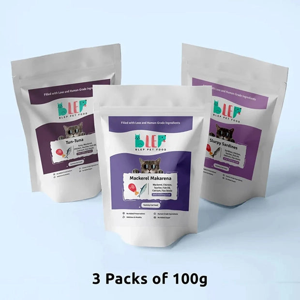 Ocean Mix Cat Food Trial Pack (Tuna, Mackerel, Sardine) - Blep