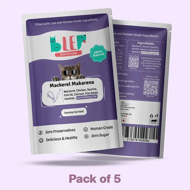 Mackerel Makarena Fresh Cat Food Trial Pack - Blep